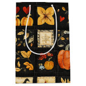 Autumn Folk Art Quilt patroon | Rustieke patchwork Medium Cadeauzakje (Voorkant)