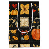 Autumn Folk Art Quilt patroon | Rustieke patchwork Medium Cadeauzakje (Achterkant)