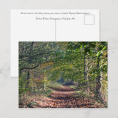 Autumn Footpath Poynton Cheshire Briefkaart (Voorkant / Achterkant)