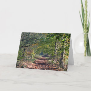 Autumn Footpath Poynton Cheshire Briefkaart