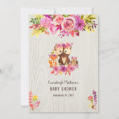 Autumn Forest Animal Baby Shower Game Kaart (Achterkant)