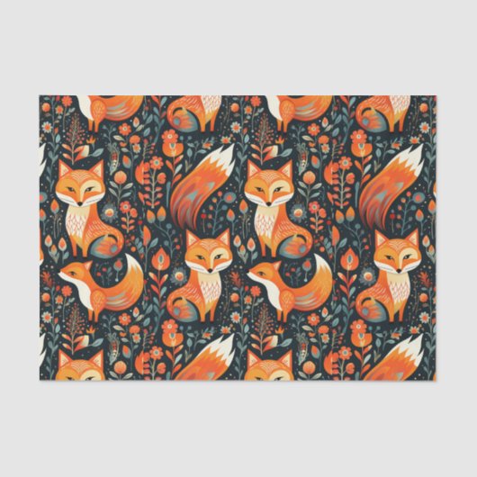 Autumn Forest Animal Fox Decoupage Paper Tissuepapier (Voorkant)