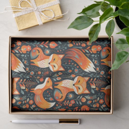 Autumn Forest Animal Fox Decoupage Paper Tissuepapier (Geschenk)