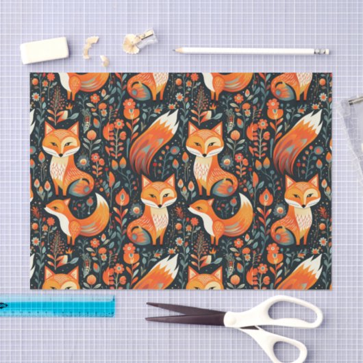 Autumn Forest Animal Fox Decoupage Paper Tissuepapier (Craft)