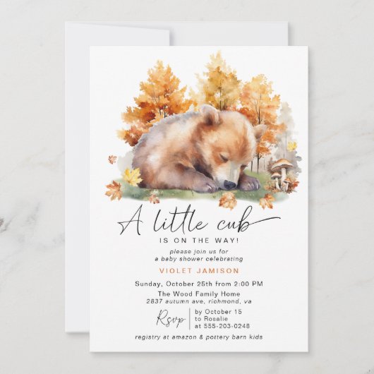 Autumn Forest Beer | Schattigee Rustieke Herfst Ba Kaart (Voorkant)