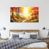 Autumn Forest Canvas Afdruk (Insitu (Slaapkamer))