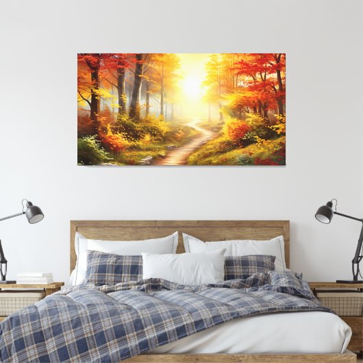 Autumn Forest Canvas Afdruk (Insitu (Slaapkamer))