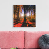 Autumn Forest Canvas Afdruk (Insitu (Woonkamer))