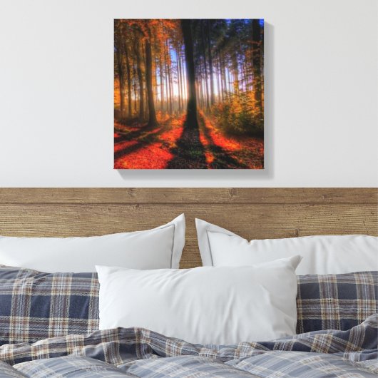 Autumn Forest Canvas Afdruk (Insitu (Slaapkamer))