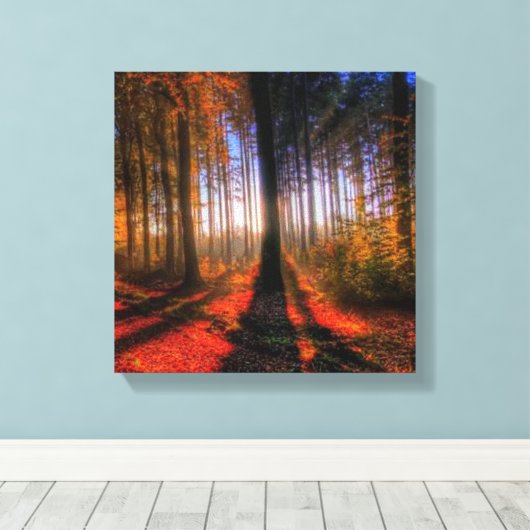 Autumn Forest Canvas Afdruk (Insitu (Houten vloer))