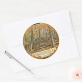 Autumn Forest George Washington Carver Quotation Ronde Sticker (Envelop)