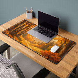 Autumn Forest Illustration Mouse Pad