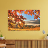 Autumn Forest in de bergen Canvas Afdruk (Insitu (Woonkamer))