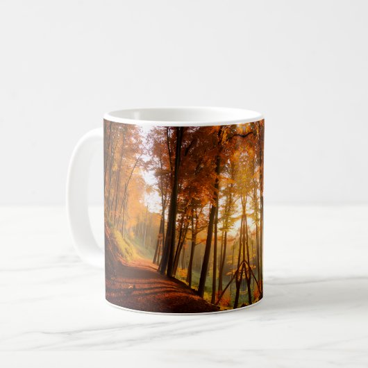 Autumn Forest Path Koffiemok (Voorkant links)