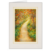 Autumn Forest Path Thinking of You Card (Voorkant)