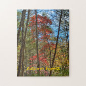 Autumn Forest Schilderachtig Landscape Photographi Legpuzzel (Verticaal)