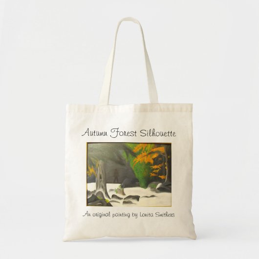 Autumn Forest Silhouette Painting Canvas tas (Voorkant)