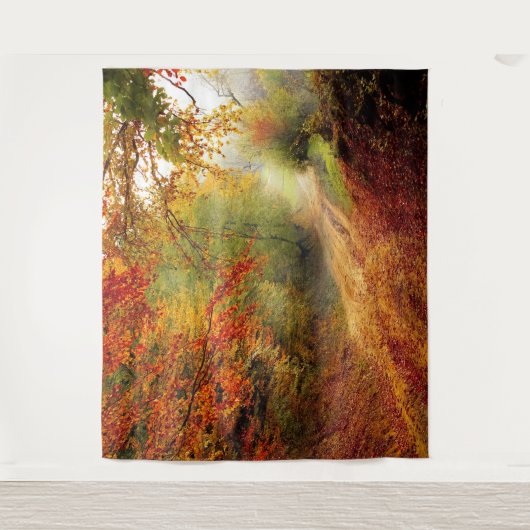 Autumn Forest Track Wandkleed (Voorkant)