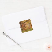 Autumn Forest Vierkante Sticker (Envelop)