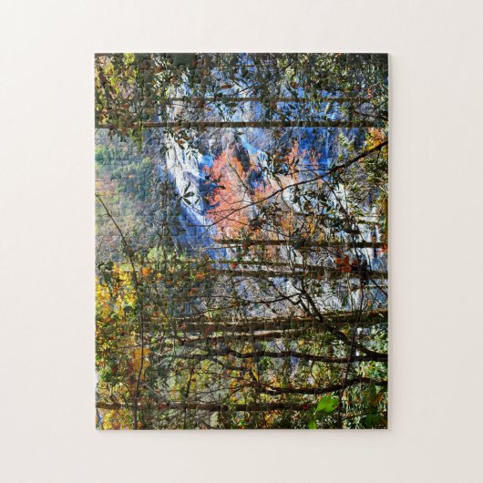 Autumn Forest Waterfall NC Photographic Legpuzzel (Verticaal)