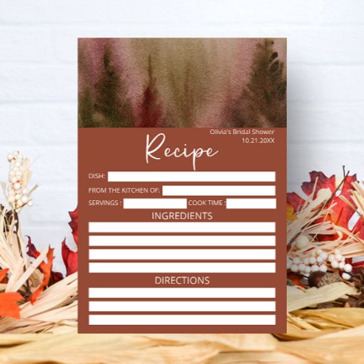 Autumn Forest Waterverf Recept voor de bruid
