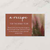 Autumn Forest Waterverf Recept voor de bruid Informatiekaartje (Voorkant)