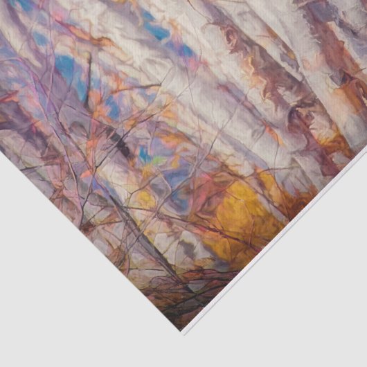 Autumn Forest White Birch Trees Tissuepapier (Detail)