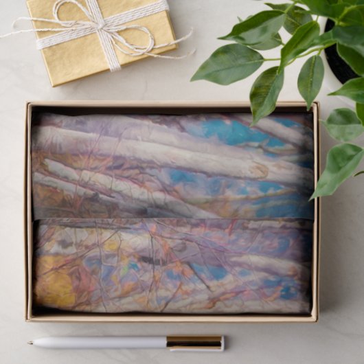 Autumn Forest White Birch Trees Tissuepapier (Geschenk)