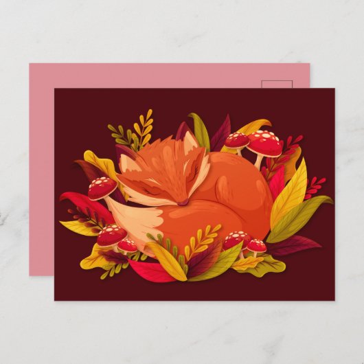 Autumn Fox Briefkaart (Voorkant / Achterkant)