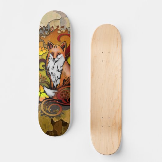 Autumn Fox Camouflage Nature Art Persoonlijk Skateboard (Voorkant)