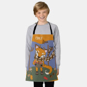 Autumn fox chef-kok kind All-Over Print Schort (Gedragen)