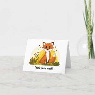 Autumn Fox Dank u Bedankkaart