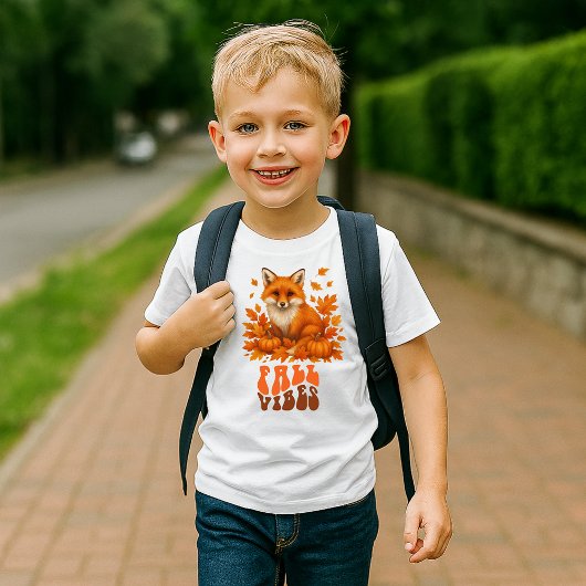 Autumn fox illustratie & Herfst Vibes script Tri-Blend Shirt