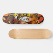 Autumn Fox Leaves and Berries Illustration Persoonlijk Skateboard (Horizontaal)