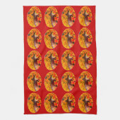 Autumn Fox Pattern Country Theedoek (Verticaal)