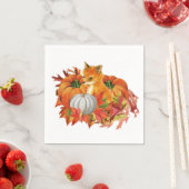 Autumn Fox Pumpkins Papieren servetten (Insitu)