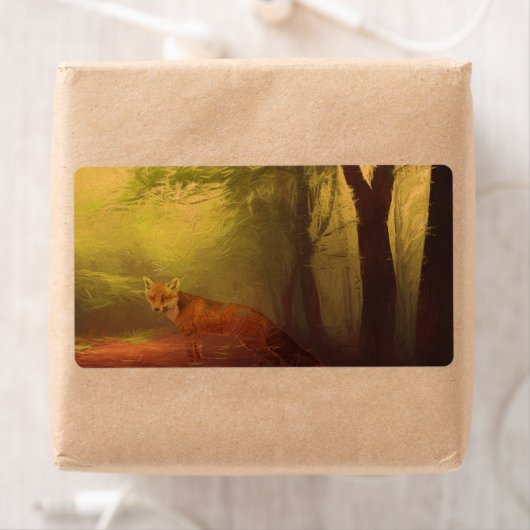 Autumn fox Return Address Label (Insitu)