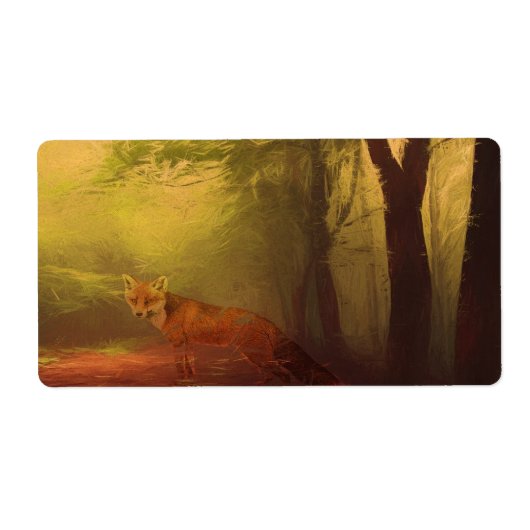 Autumn fox Return Address Label (Voorkant)