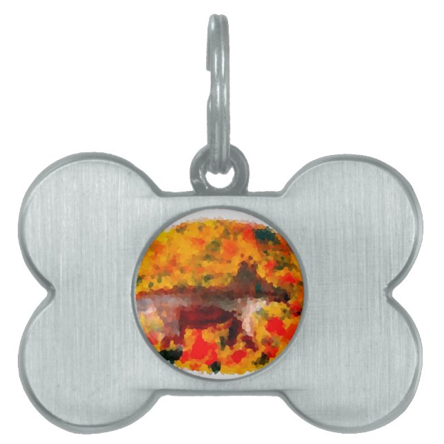 Autumn Fox Wild Animal Huisdieren Naamplaatje (voorkant)