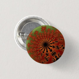 Autumn Fractal Burst Ronde Button 3,2 Cm
