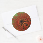 Autumn Fractal Burst Ronde Sticker (Envelop)