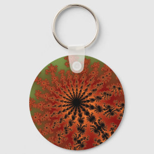 Autumn Fractal Burst Sleutelhanger