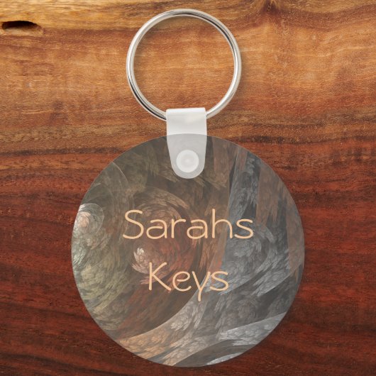 Autumn Fractal Swirl Sleutelhanger (Voorkant)