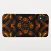 Autumn Fractal Water Lily in een huis van spiegels Case-Mate iPhone Case (Achterkant (horizontaal))
