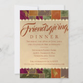 Autumn Friendsgiving | Geometrische goudmarmer Kaart (Voorkant)