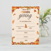 Autumn Friendsgiving Invitation Card Kaart (Staand voorkant)