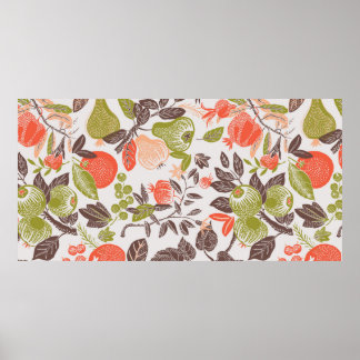 Autumn Fruit Deco Tile Poster