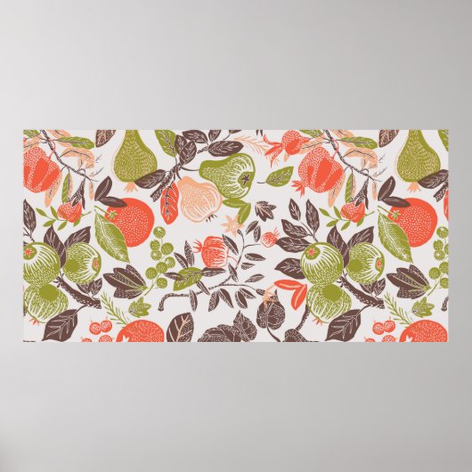 Autumn Fruit Deco Tile Poster (Voorkant)