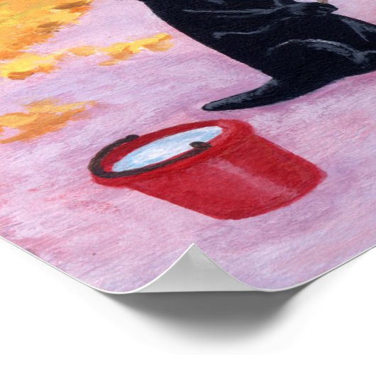 Autumn Fun Labradors Artwork Poster (Hoek)