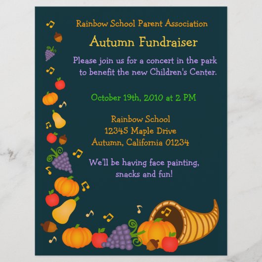 Autumn Fundraiser Flyer-uitnodiging Flyer (Voorkant)